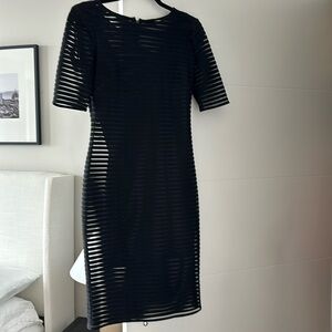 Black short sleeve dress